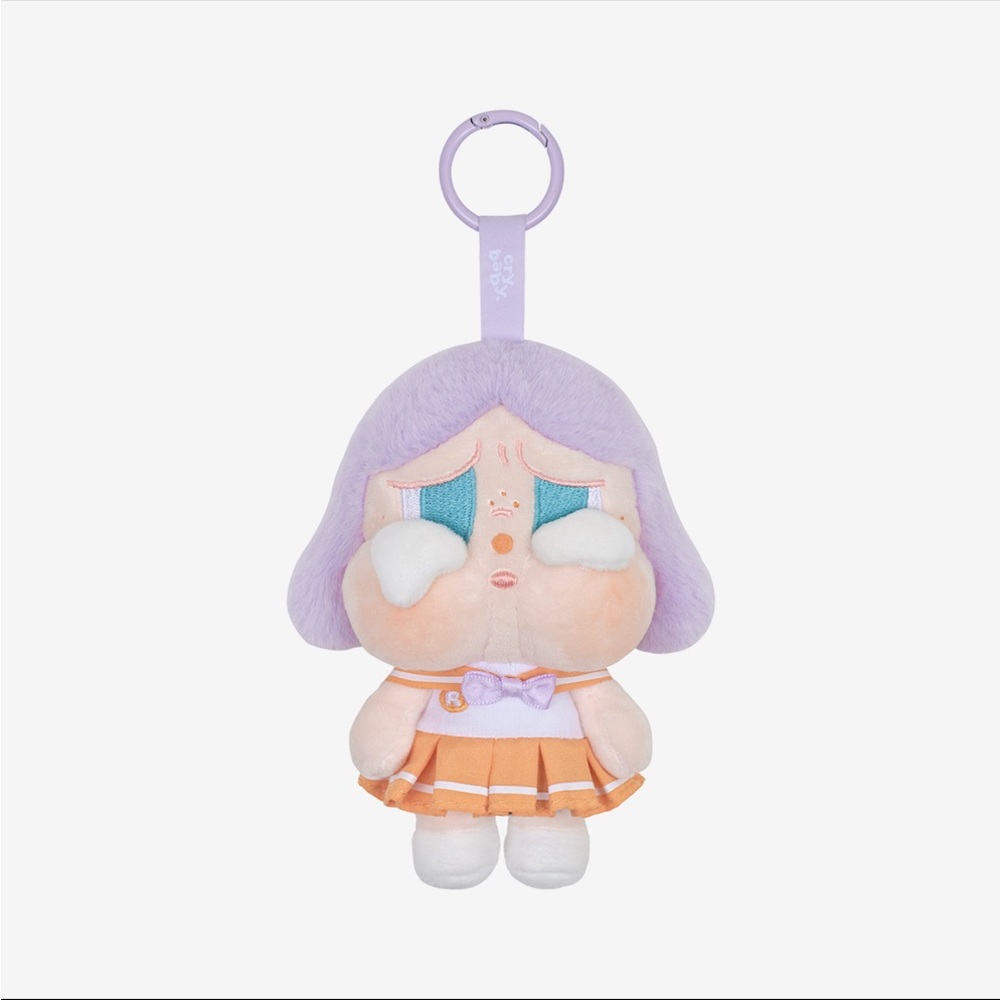 Pop Mart Crybaby Sunset Concert Plush Pendant Bright Orange